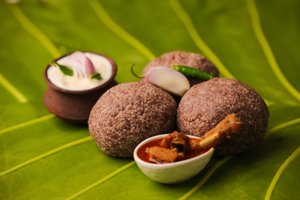 Ragi,Mudde,ragi,Sangati,ragi,Balls,Indian,Famous,Traditional,Healthy,Food,Served